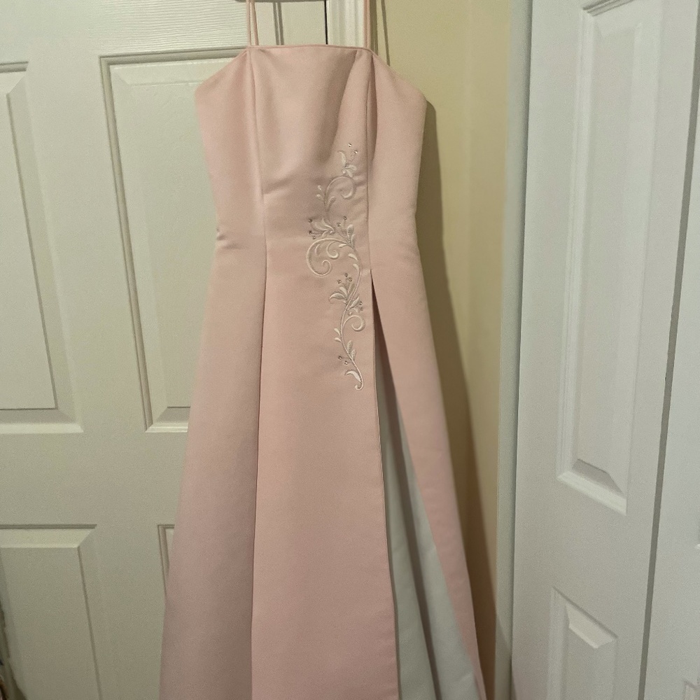 Princess Pink Formal Embroidered Prom Dress